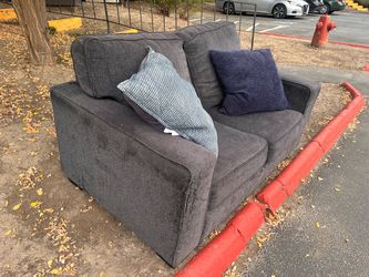 Grey loveseat