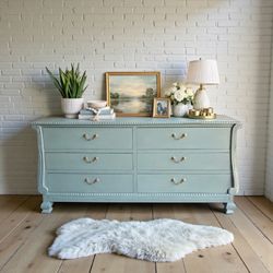 European Calm Sage Dresser – Timeless & Refined
