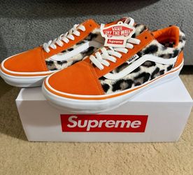 Vans Skate Old Skool Supreme Leopard Orange (DEADSTOCK)  Size 13