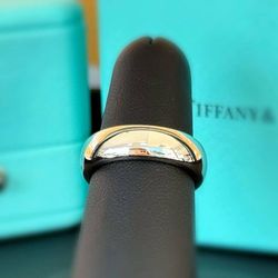 Tiffany & Co. Platinum 950 Men's Wedding Band 6mm Size 7 with Box