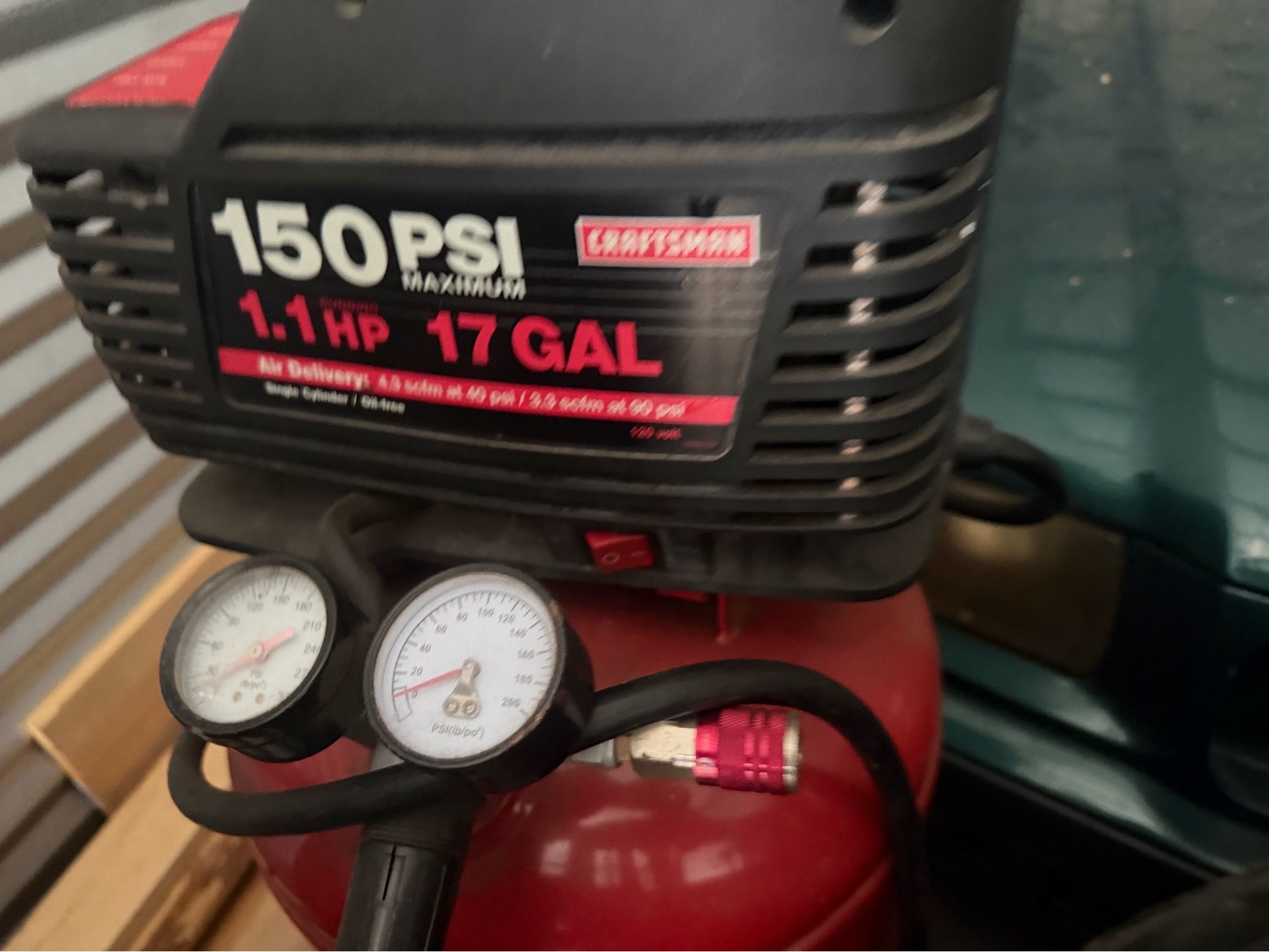 Craftsman 17 gallon 150psi air compressor