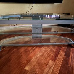 Modern Glass And Metal Entertainment Center