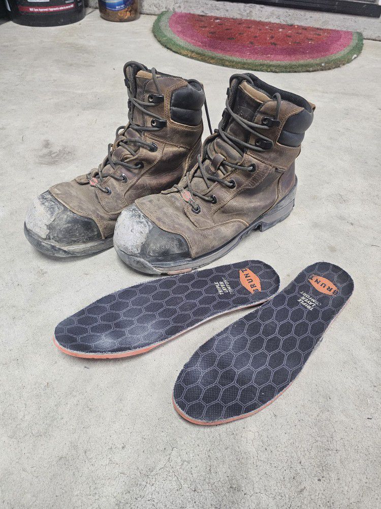 Brunt 10.5 Wide Construction Boots New Insoles