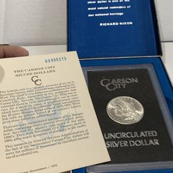 1882 CC Morgan Silver Dollar W/ COA & Box