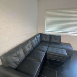 Leather Sectional Like New