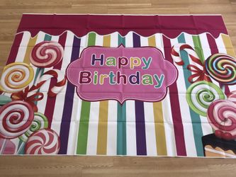 Candy Backdrop Backdrop 7 by 5 thin vinyl SHIPS SAME DAY EST