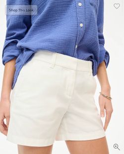 J.Crew 5” Classic Chino Shorts in white