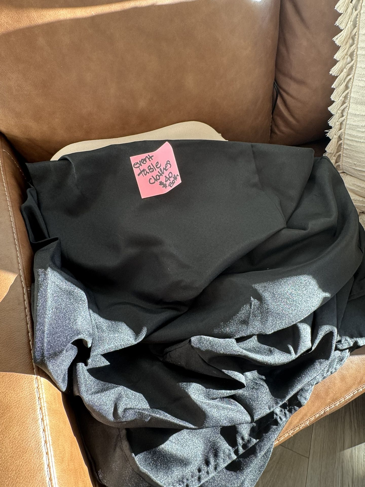 Black table Cloths - Qty 2