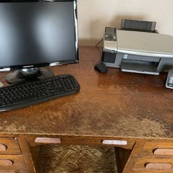 Solid Oak Wood Desk - Re-purpose The Oak