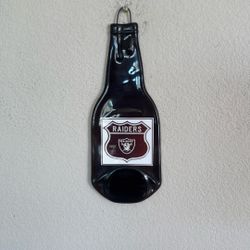 Smashed Flat Glass Bottle Raiders Football