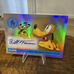 Topps 2025 Disneyland 70th Anniversary Pluto Autograph Hologram Card Bill Farmer