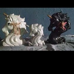 3 Vintage Unicorns .Excellent Condition
