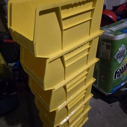 Durham Mfg
Hang & Stack Storage Bin, Copolymer Polypropylene, Yellow, 7 in H, 8-1/4 in W, 14-5/8 in L