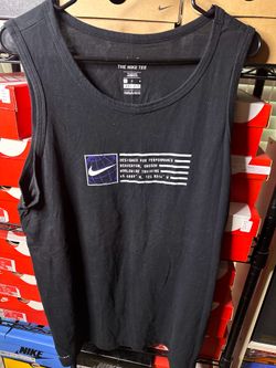 Nike black tank top Size Large men’s tall tee used #fitness #gym
