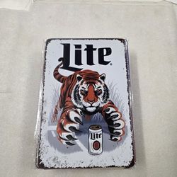 Miller Lite Light Beer Faux Vintage Ad Metal Sign 