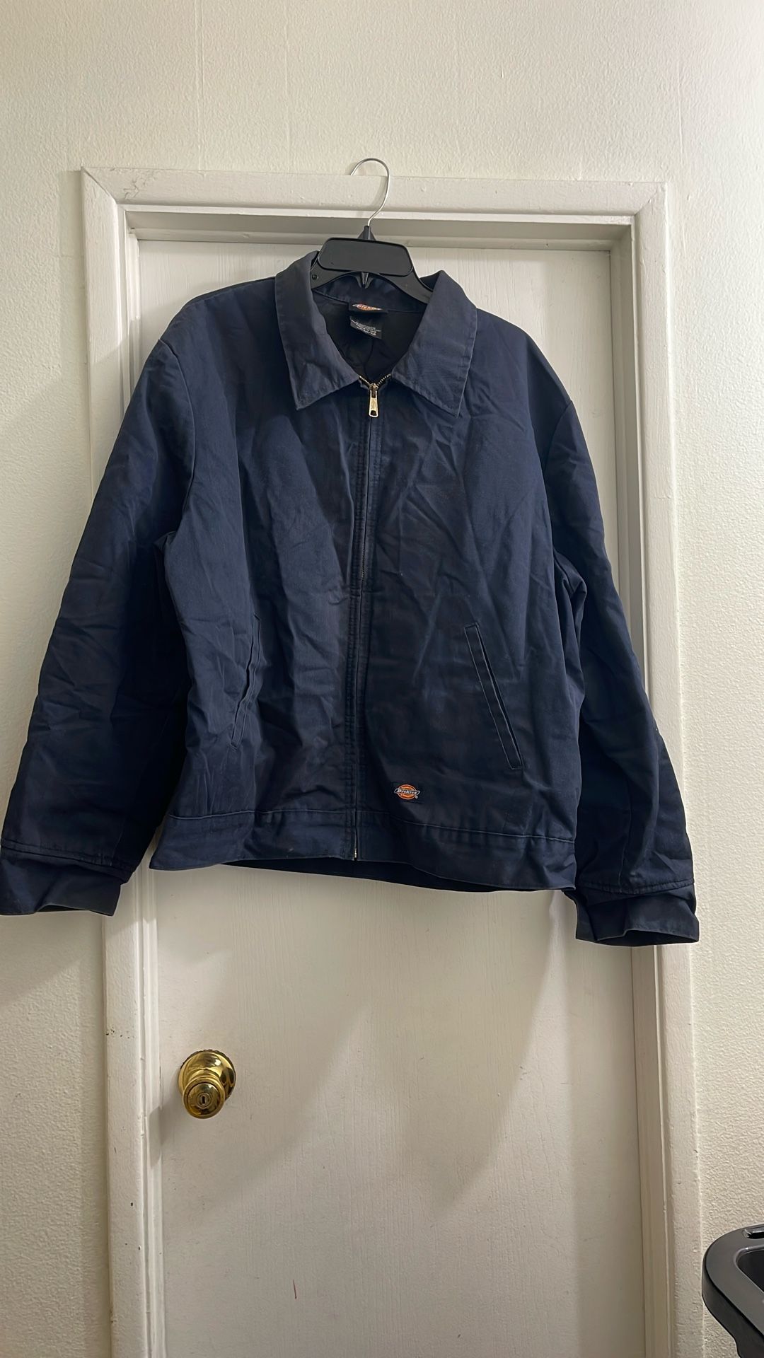 Dickies Men's Insulated Quilted Eisenhower Full Zip Navy Work Jacket