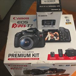 Canon EOS Rebel t7 digital SLR camera premium kit