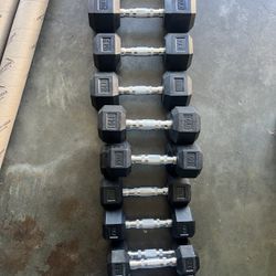 Rubber Dumbbells (5LB - 20LB) Set