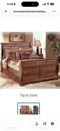 Queen Sleigh Headboard - (with frame) Ashley Timberline (B258-57)