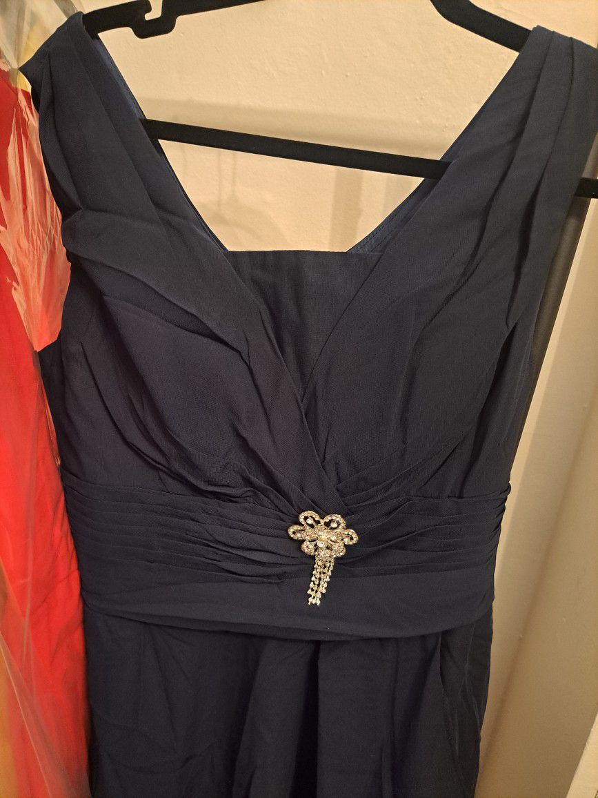 New Ladies Navy Blue Short Dress Size 8