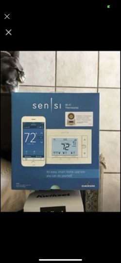 Sensi WiFi thermostat plastic still on never opened Sensi WiFi thermostat Brand new never opened still wrapped and in box I paid $100 but lost my re
