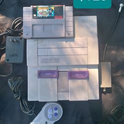 SNES Console With Super Mario All Stars- Tested And Works-$125