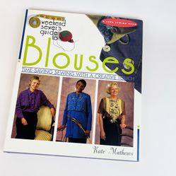Weekend Sewers Guide Blouses Time Saving Sewing Book Hardback Vintage 90s HB