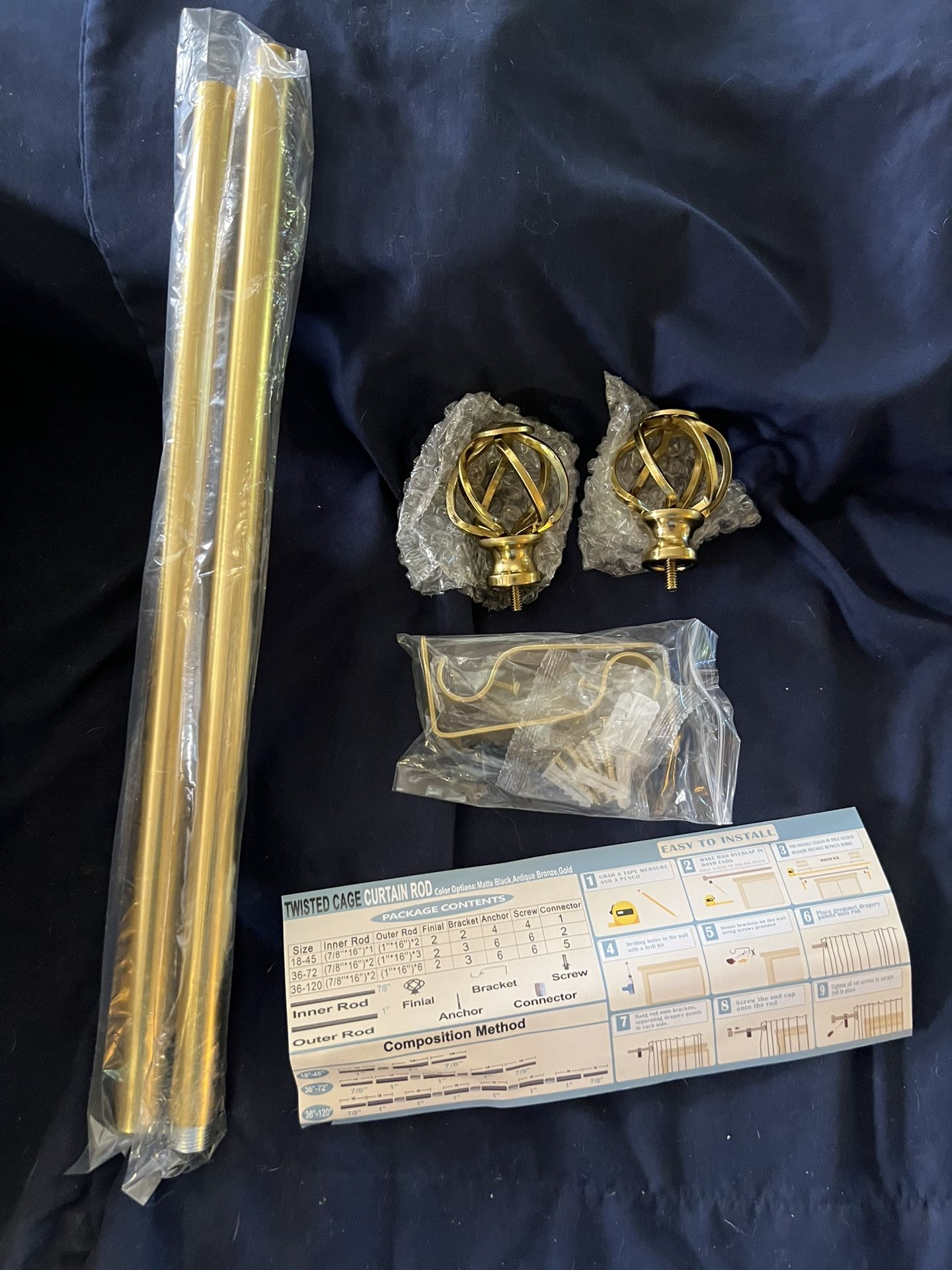 2 Brand New VOIIL Curtain Rod