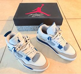 Air Jordan 4 Retro White Blue Sneakers