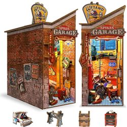 Garage Book Nook Kit 3D Wooden Puzzle Miniature Kits 