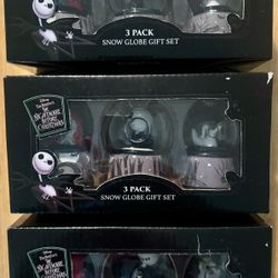 The Nightmare Before Christmas Three Pack Snow Globe Set