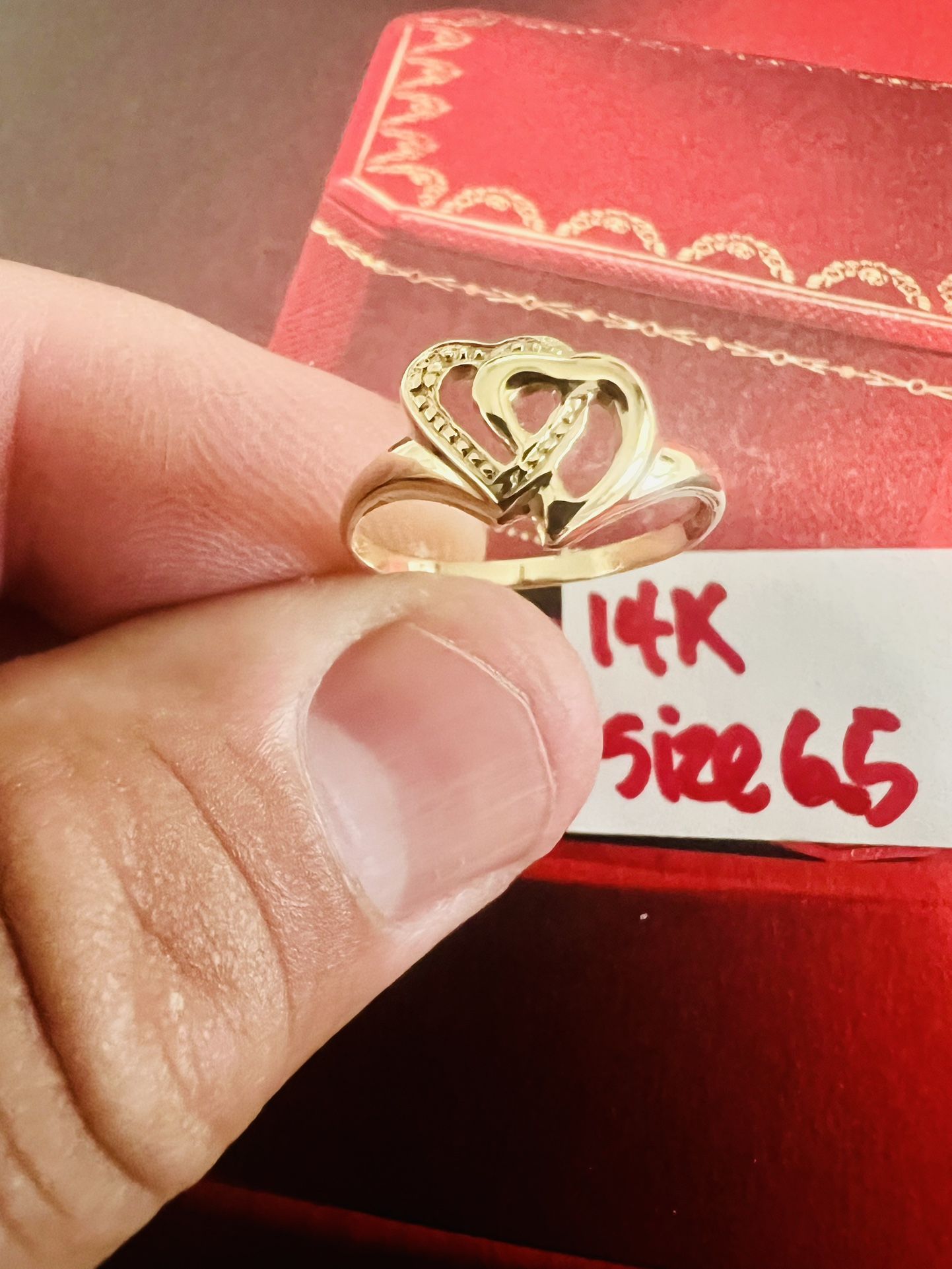 14K Solid Gold Ring For Wedding Size 6.5