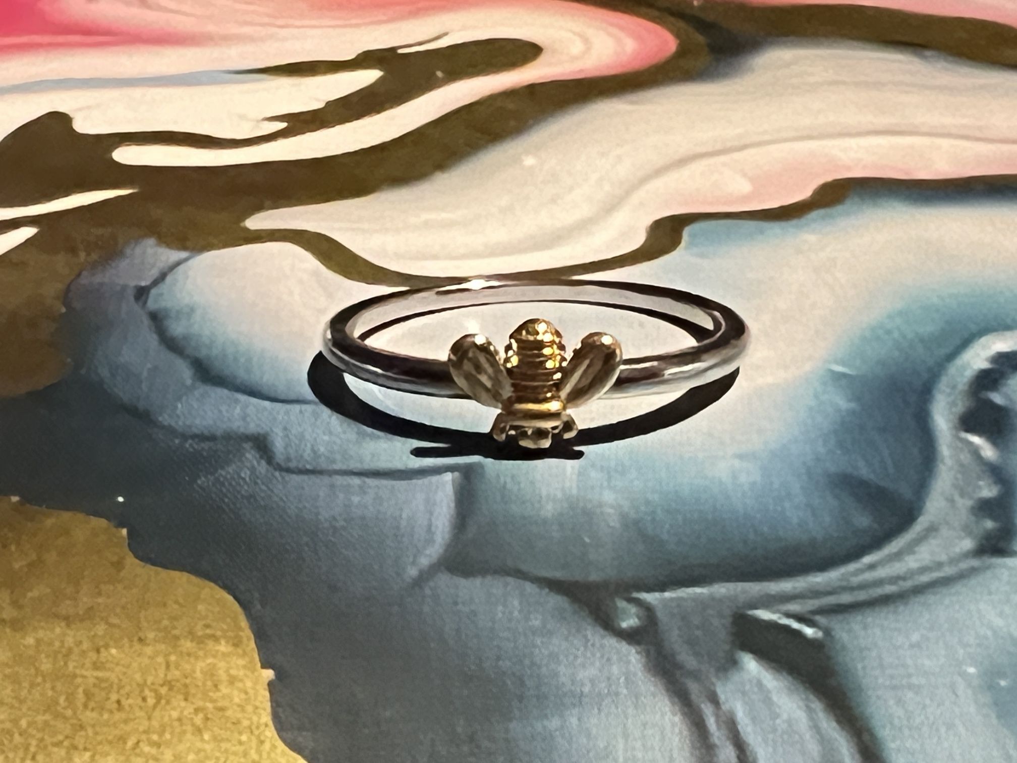 Silver Bee Ring