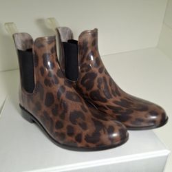 Storm By Cougar Leopard Brown Chelsey Rainboots 