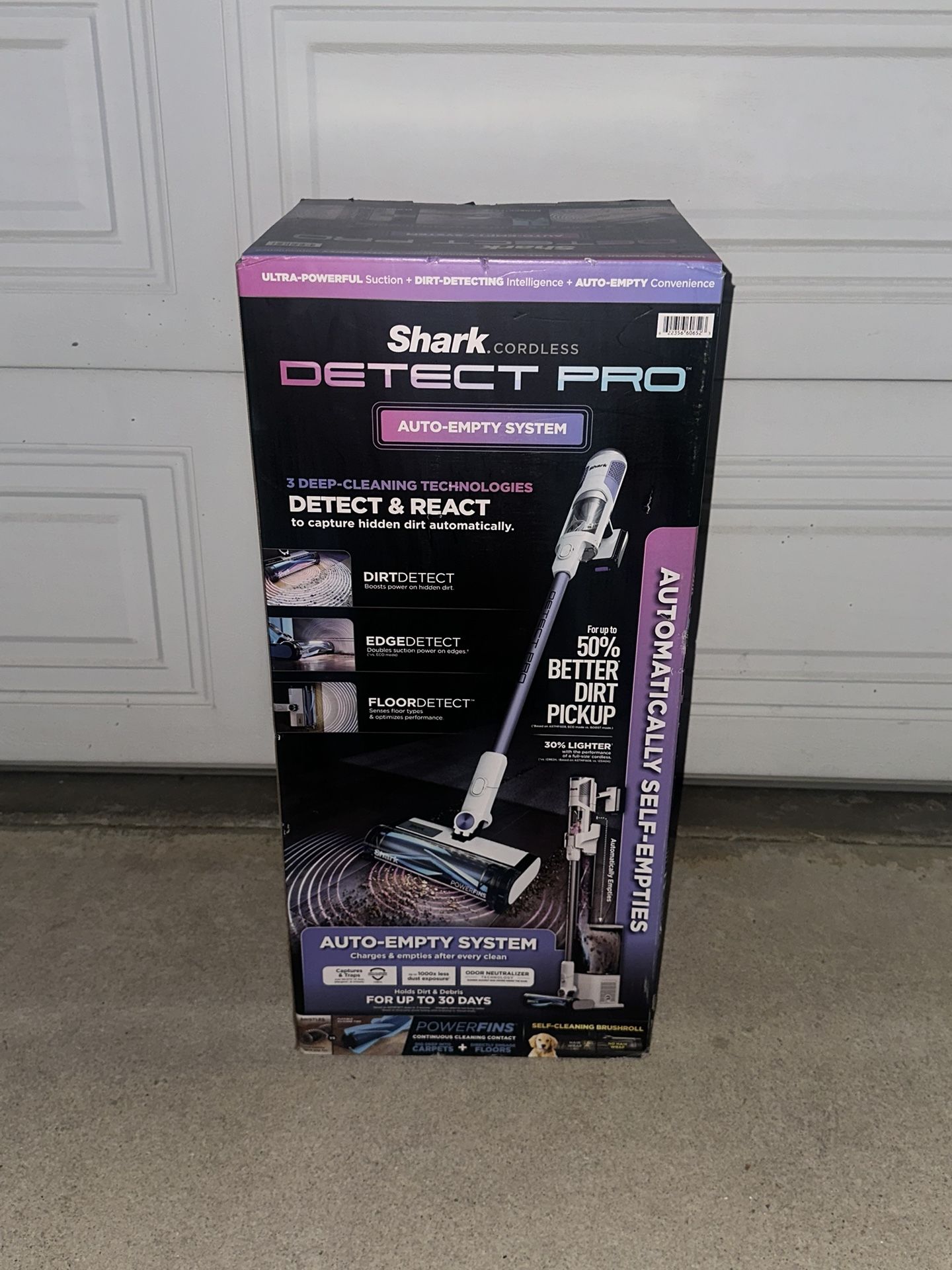 Shark Detect Clean & Auto Empty System, Cordless Stick Vacuum Cleaner- PowerFins Brushroll, LED Headlights