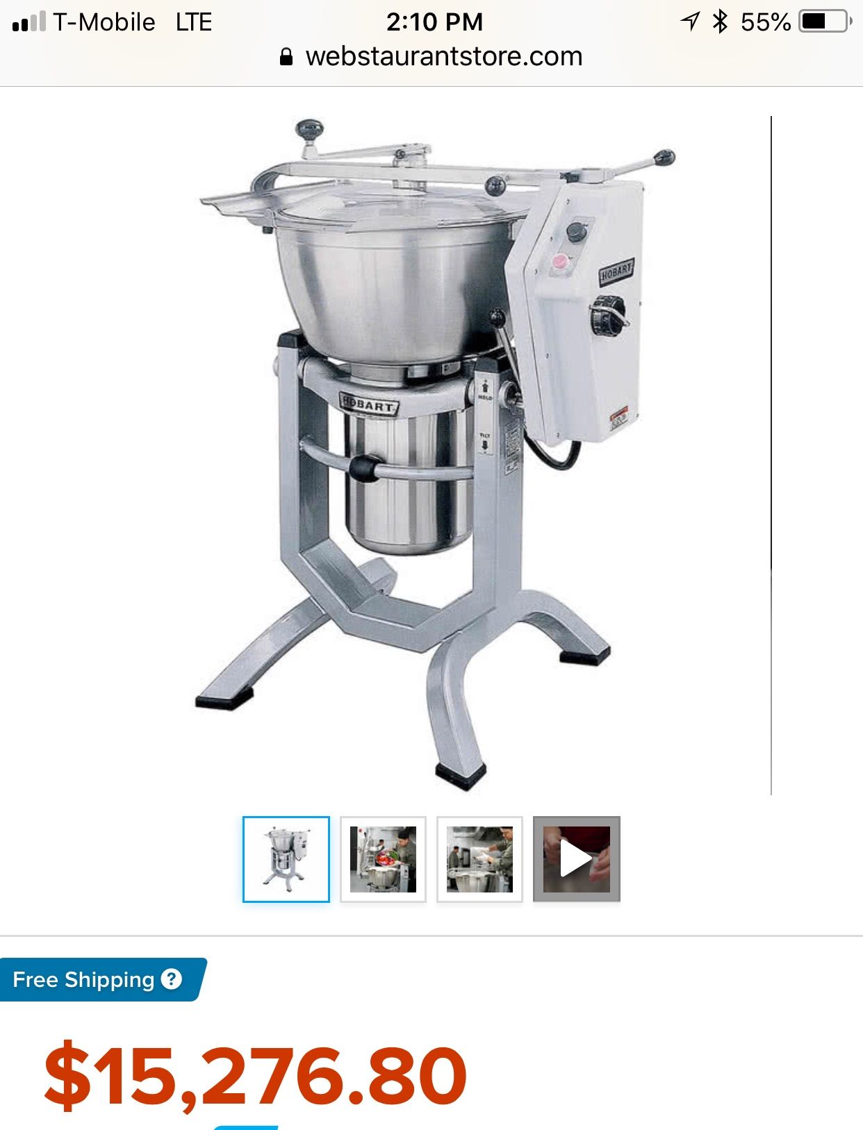 Hobart HCM-450 Vertical Cutter Mixer 45 Quart