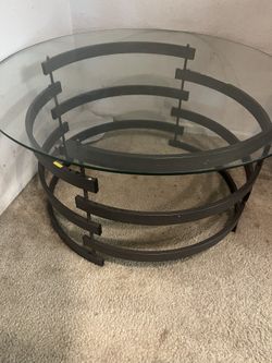One Round Coffee Table And Two Round End Tables