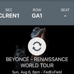 Club Renaissance !! Beyoncé Tickets Washington DC 