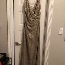 Gold Ralph Lauren Long Dress