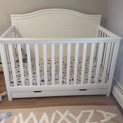 White Crib / Toddler Bed 