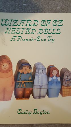 Vintage Wizard of OZ Nested Dolls A Punch-Out Toy 1995 Cathy Beylon