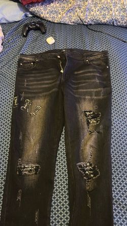 Amiri Distressed Black Denim Jeans