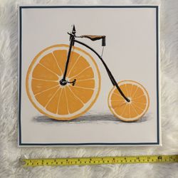 Orange Slice Bicycle Framed Art