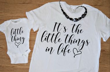 It’s the little things shirt set matching onesie