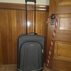 Embark Gray Softside 2-Wheel Rolling Carry-On Suitcase w/ Extendable Handle