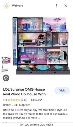 New, PRICE FIRM, L.O.L. Surprise! O.M.G. House – Real Wood Doll House with  85+ Surprises for Sale in Laceys Spring, AL - OfferUp