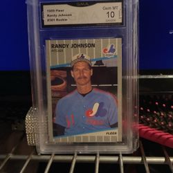 1989 Fleer Randy Johnson Gem 10 Rookie Card 