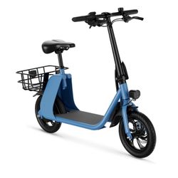 2 Scooter 1 Blue 1 Orange Red  Both Got Flat Tire