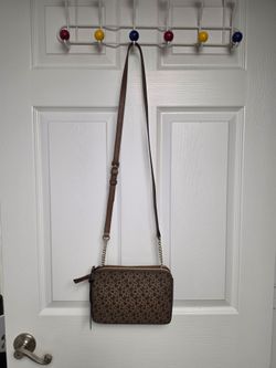 DKNY Brown Monogram Crossbody Bag