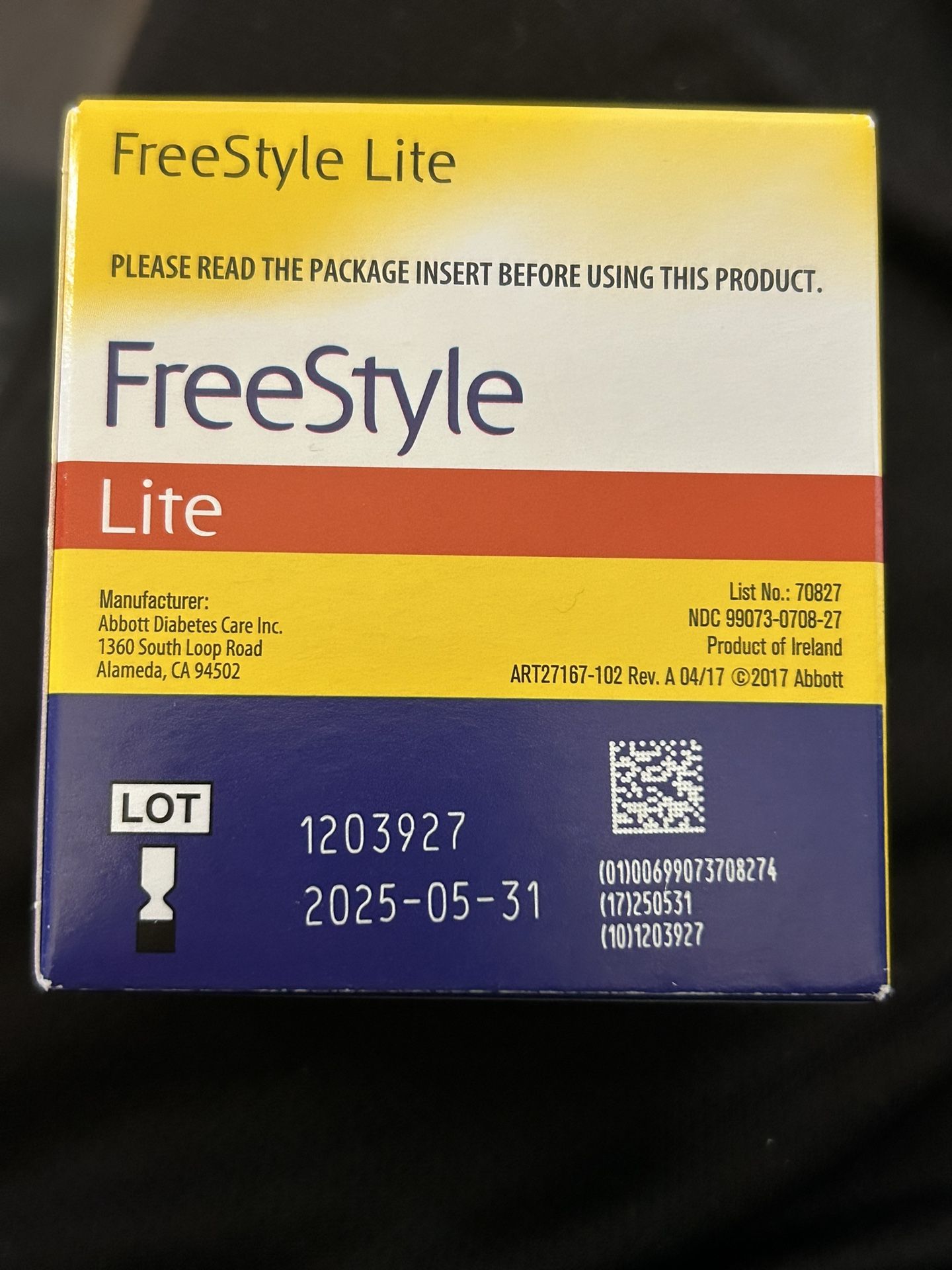 Freestyle Lite Blood Glucose Test Strips